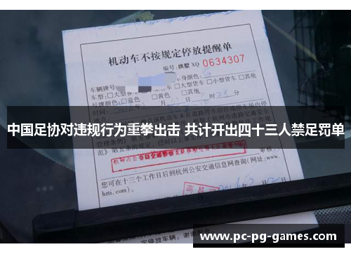 中国足协对违规行为重拳出击 共计开出四十三人禁足罚单